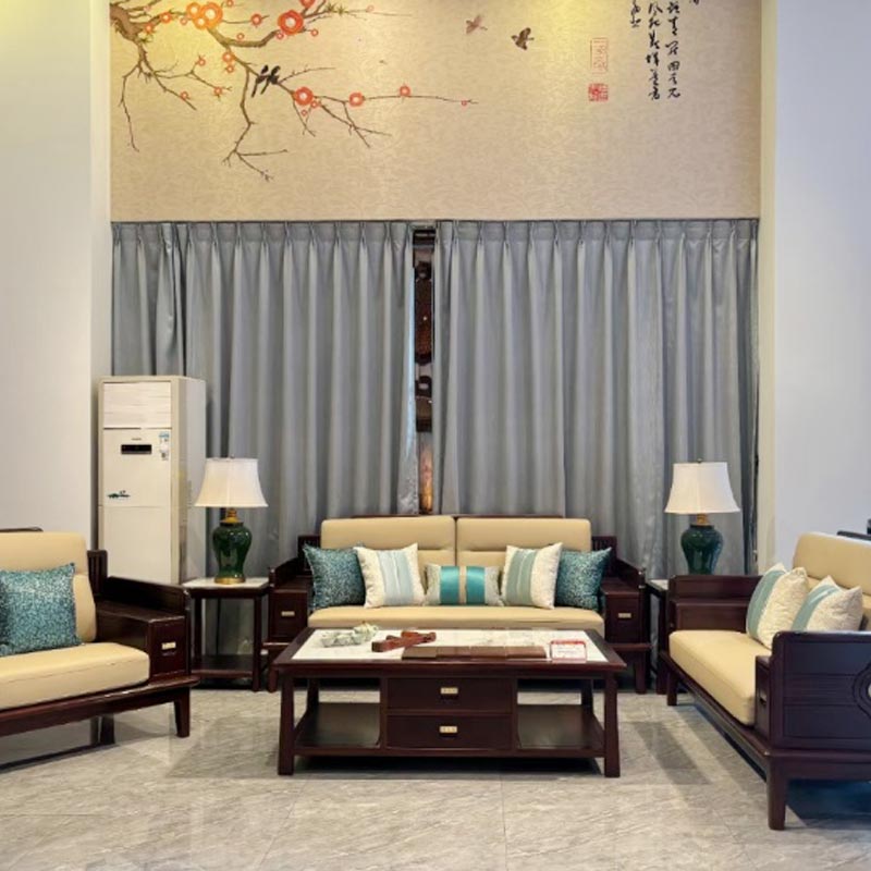 Chinese Style Modern Solid Wood Sofa Living Room Furniture