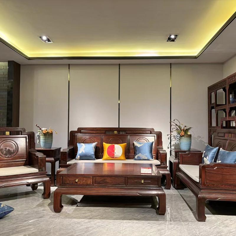 New Chinese Solid Wood Ancient Style Sofa for Living Room Furniture
