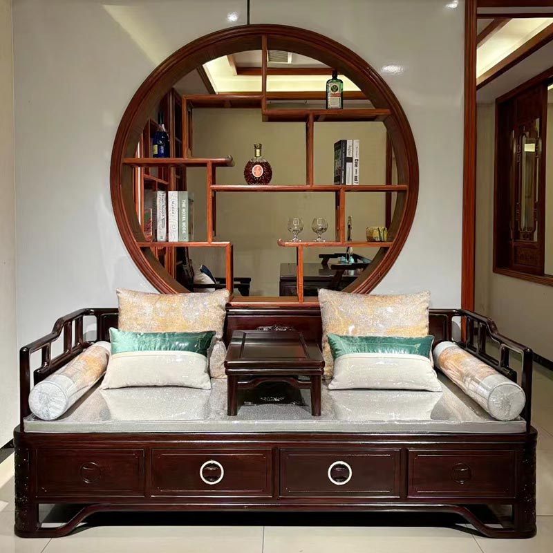 New Chinese Style Solid Wood Bed
